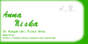 anna miska business card